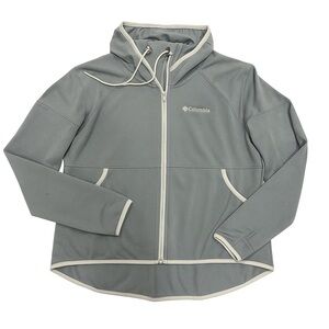 Columbia Women’s Medium Full Zip Hooded Jacket Light Blue Activewear Hoodie